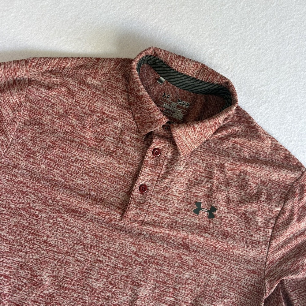 Under Armour UA Men's Medium Polo Golf Performance Athletic Loose Fit Heather